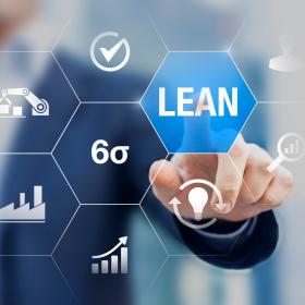 hologramme lean moderne avec main 