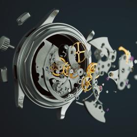 montre en vue éclatée