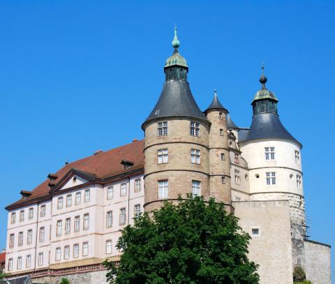 Château de Montbéliard sur ciel bleu