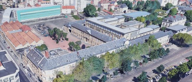 Vue aérienne du lycée Hippolyte Fontaine de Dijon