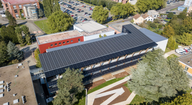 Vue aérienne de l'UTBM de Belfort