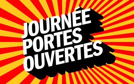 journé portes ouvertes avec rayon rouge et orange