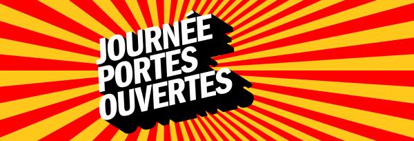 journé portes ouvertes avec rayon rouge et orange